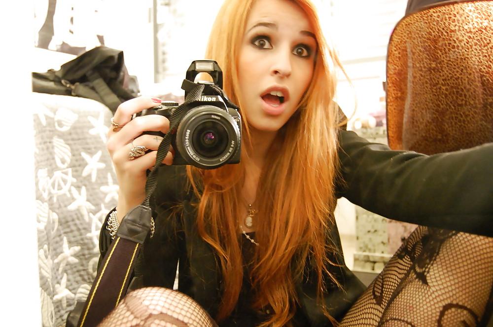 17P Hot teen redhead hipster in tights pantyhose