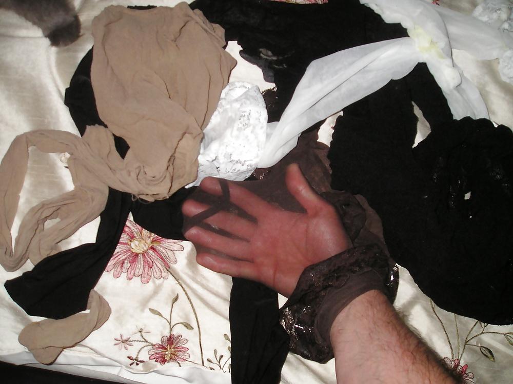 6P My girlfriends variuos worn tights pantyhose and stockings