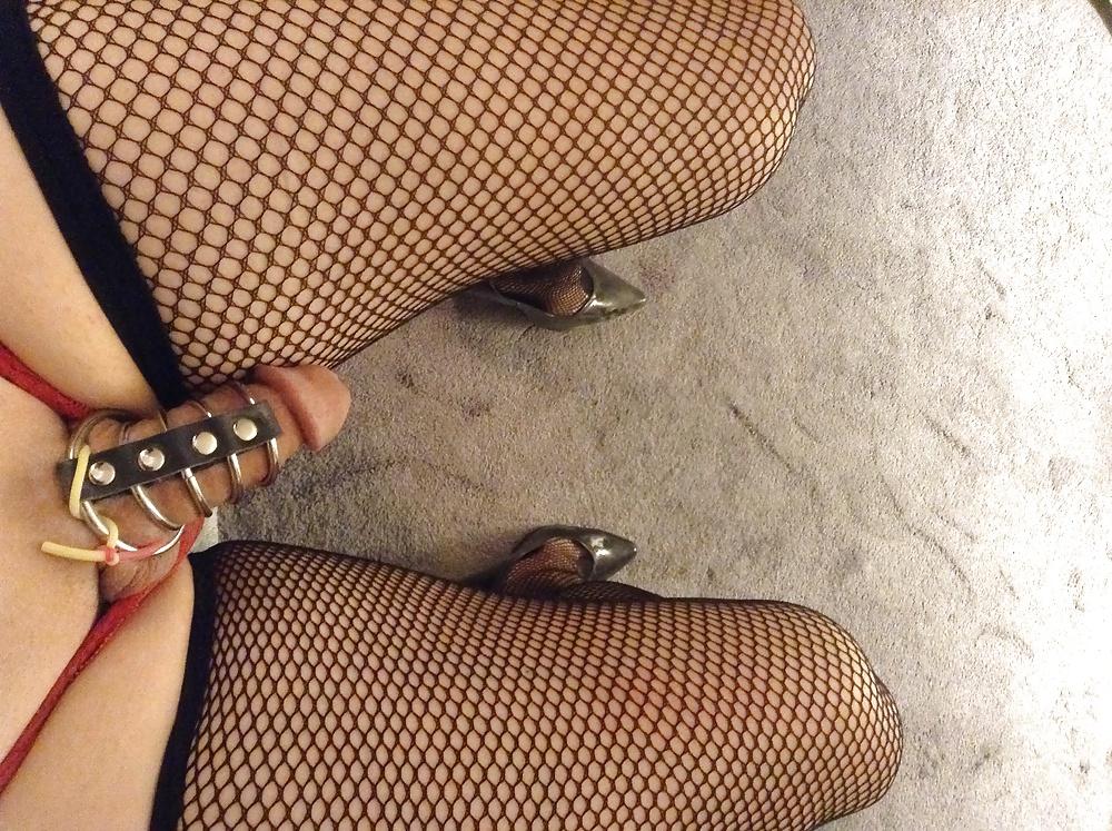 4P New outfit with cock cage