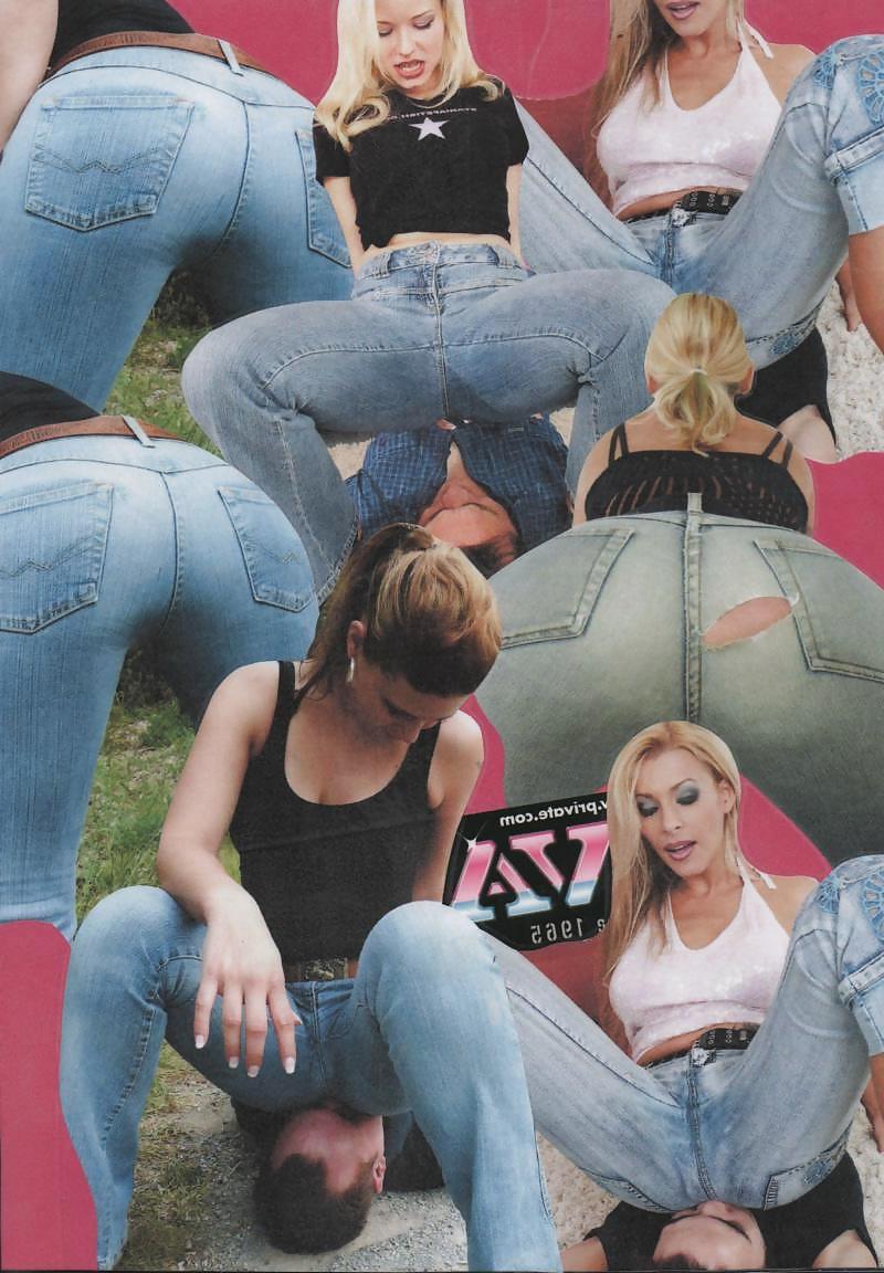 25P Tight Jeans Facesitting