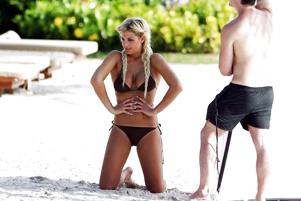 25P Gemma Atkinson Bikini Candid Shooting Her New Calendar Asia