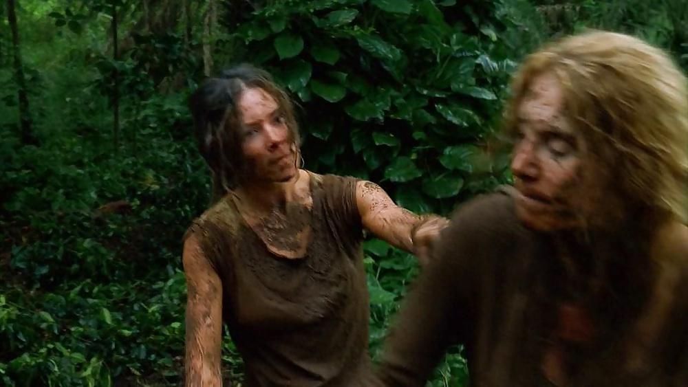 25P Elizabeth & Evangeline MUD-WRESLING