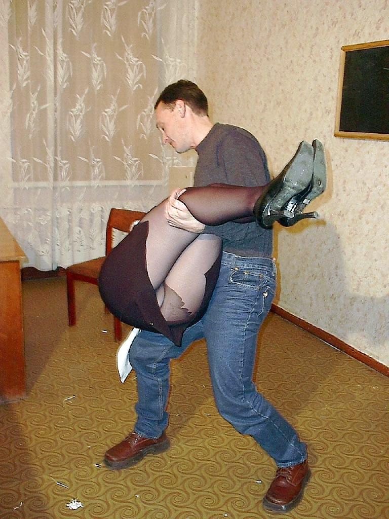25P Pantyhose babe in trouble-the teacher.