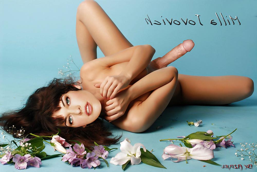 25P Milla Jovovich as shemale