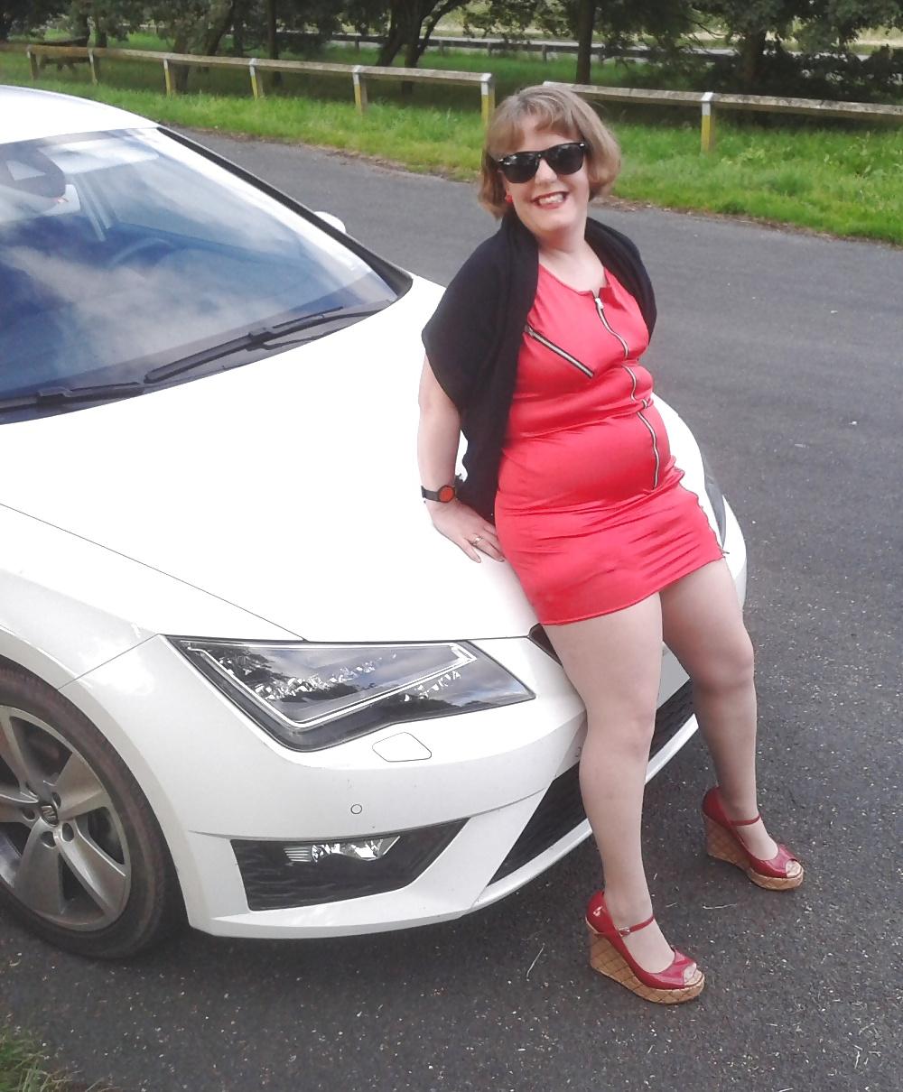 25P Flashing in the Fens in girdle and stockings