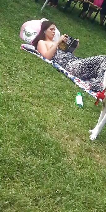 16P Spy sexy girl in grass romanian