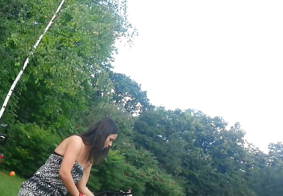 16P Spy sexy girl in grass romanian