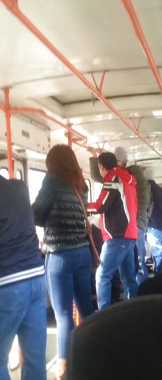 14P Hot ass teens in tram romanian