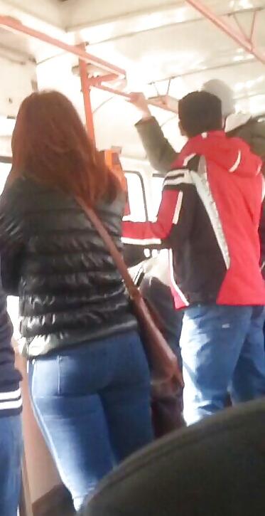 14P Hot ass teens in tram romanian