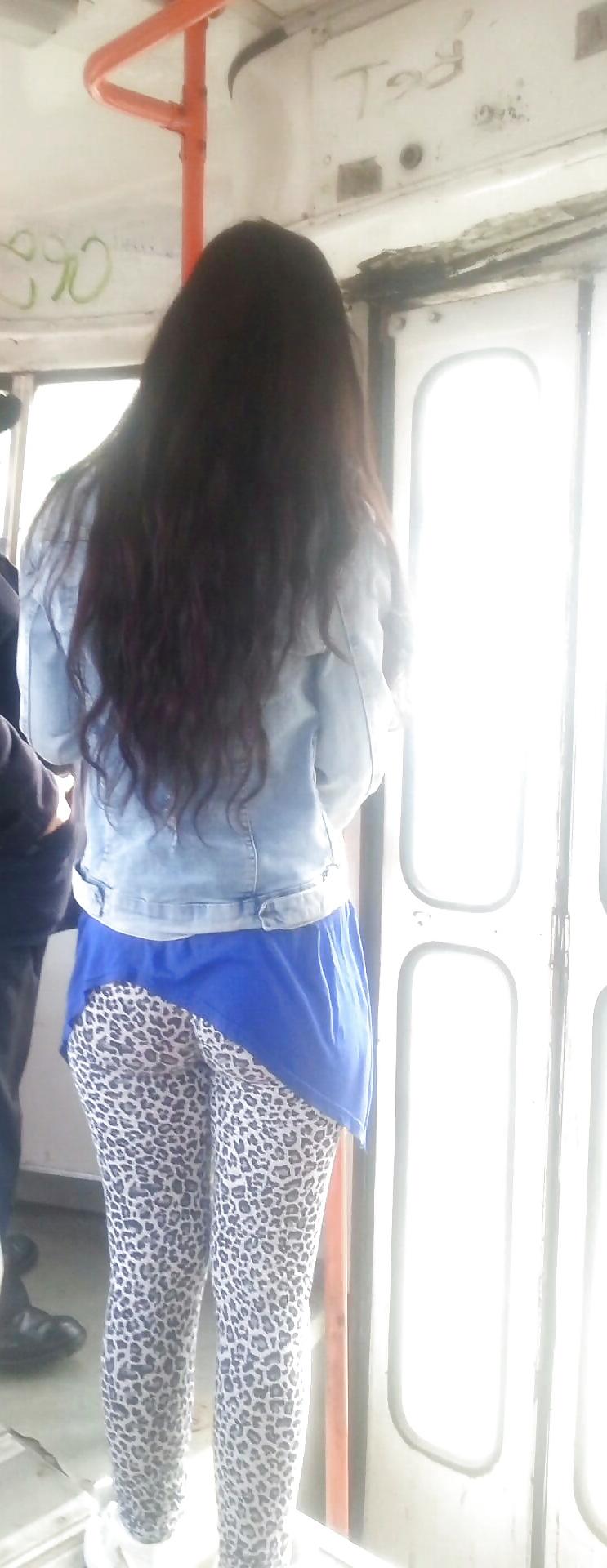 14P Hot ass teens in tram romanian