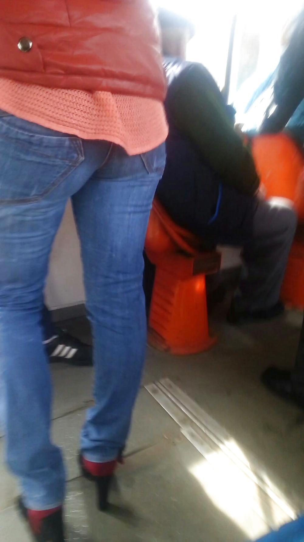 14P Hot ass teens in tram romanian