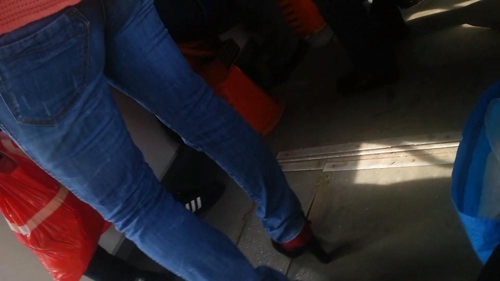 14P Hot ass teens in tram romanian