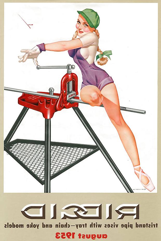 25P Vintage Ridgid Calendar Girls