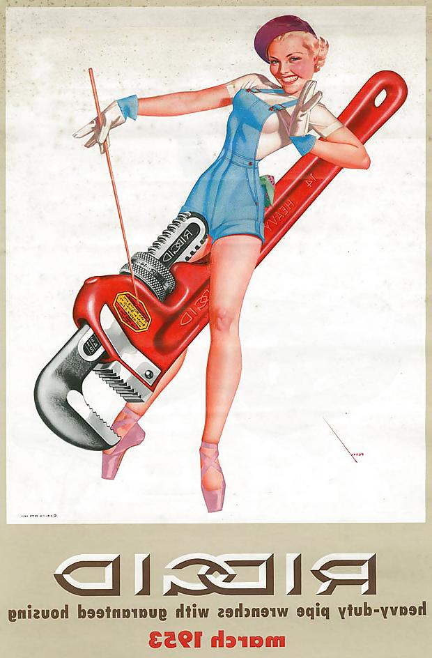 25P Vintage Ridgid Calendar Girls