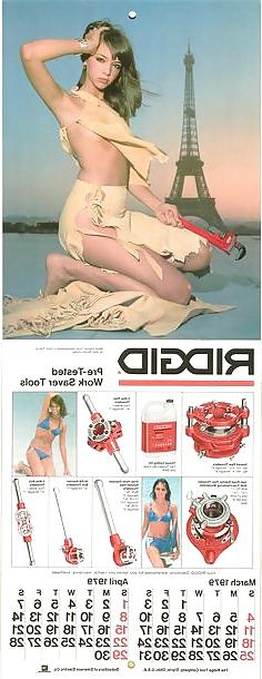 25P Vintage Ridgid Calendar Girls