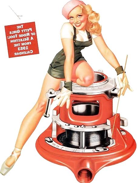 25P Vintage Ridgid Calendar Girls