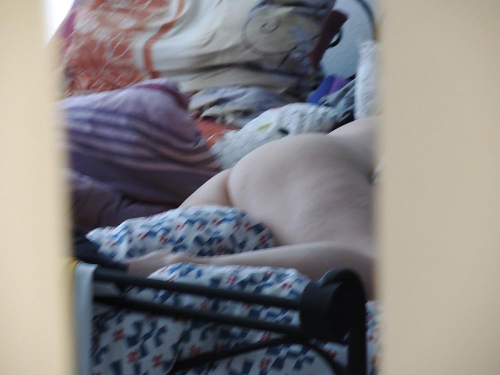 14P My wife secretly in panty and naked
