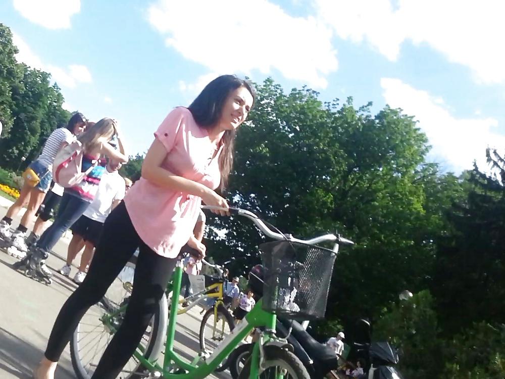 25P Spy girls on bicycles romanian