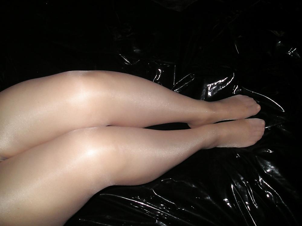 22P More of my girlfriends nude gloss tights pantyhose
