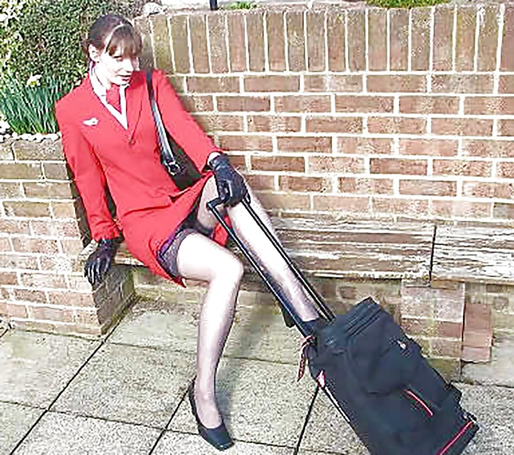 25P Stockings and high heels
