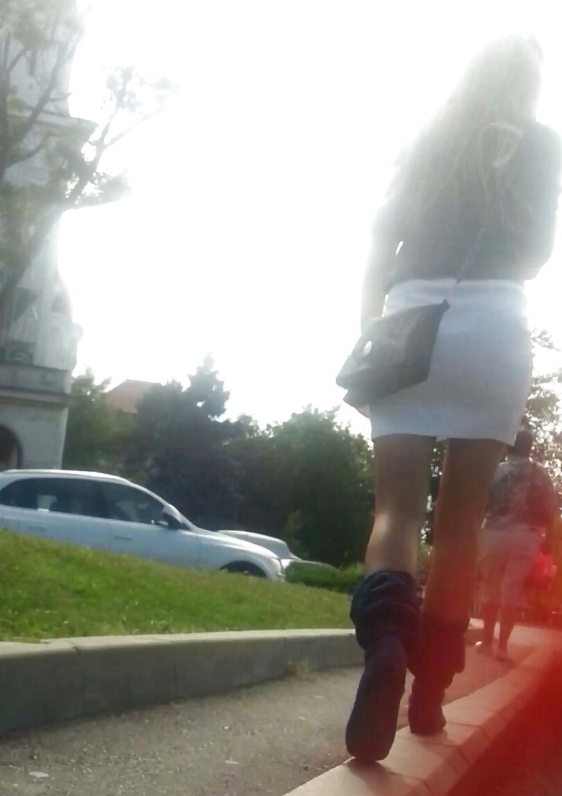 12P Spy hot blonde teens skirt romanian