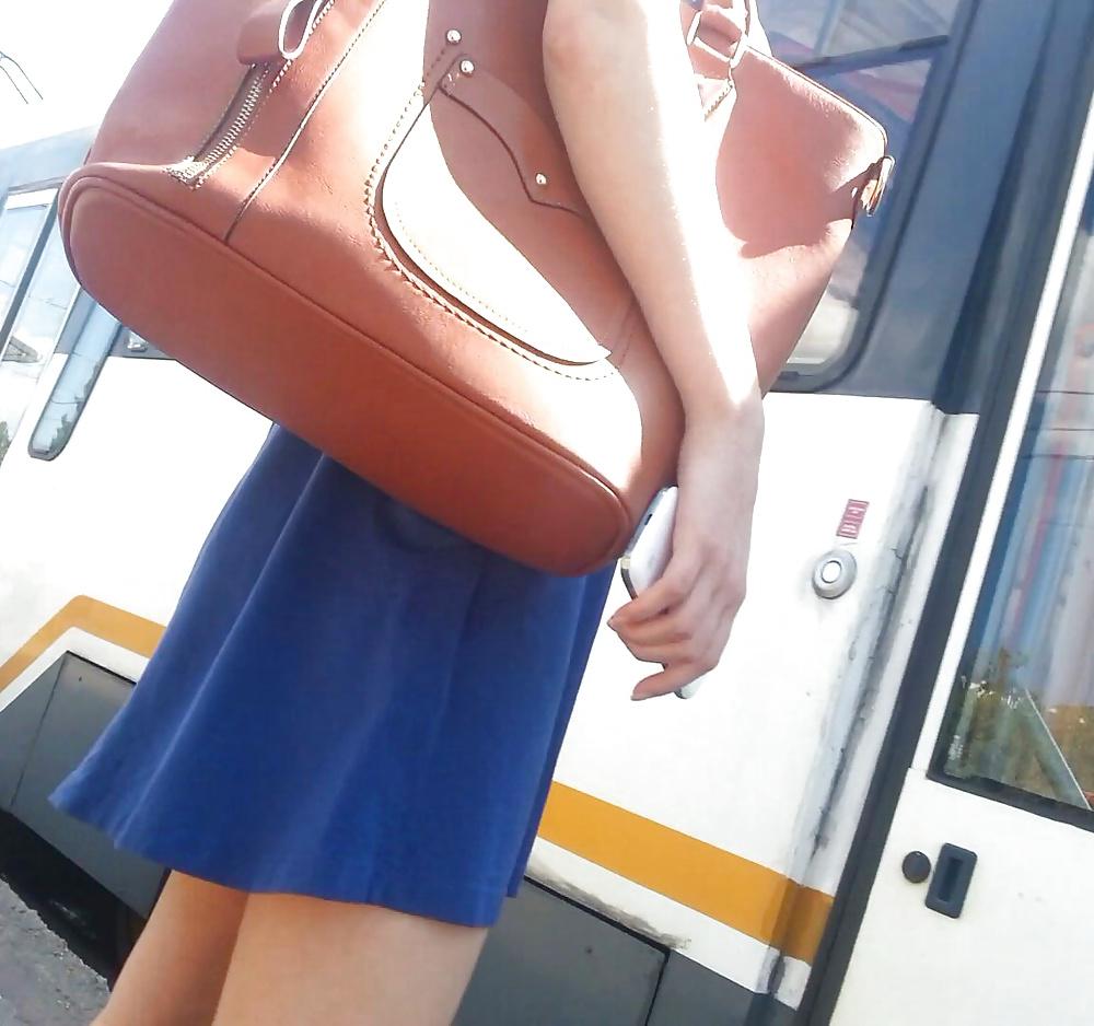 6P Spy sexy teens skirt and feet romanian