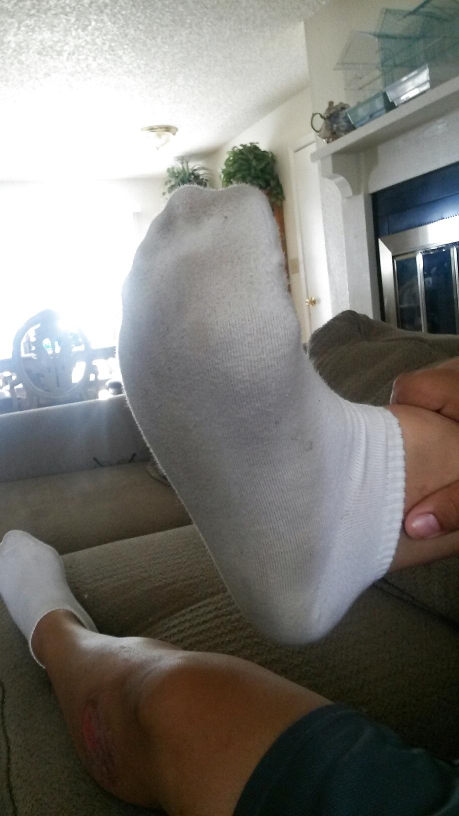 23P Latina friend stinky socks and pussy