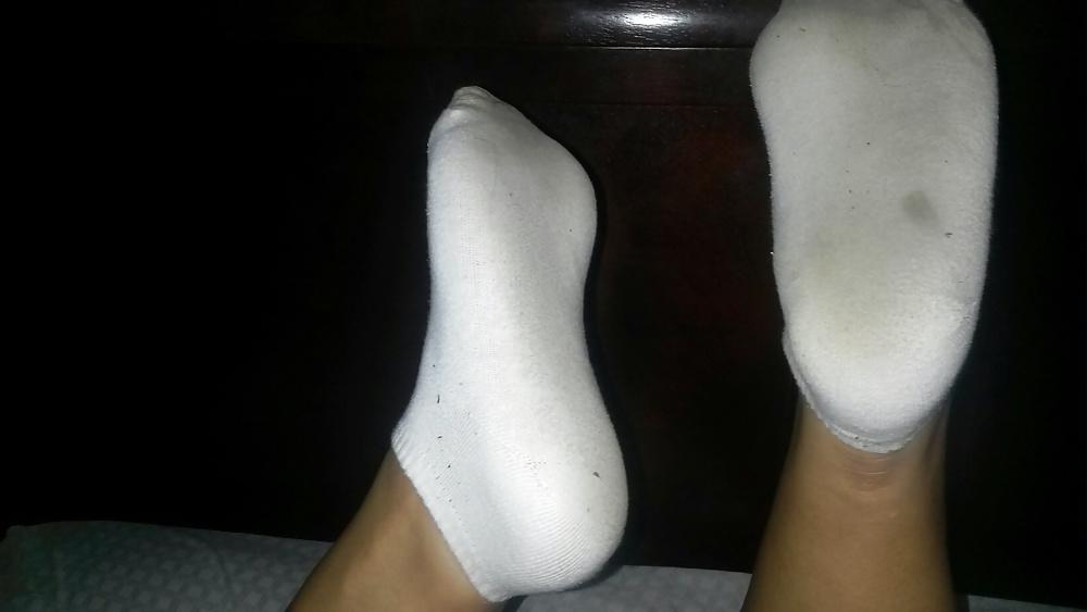 23P Latina friend stinky socks and pussy