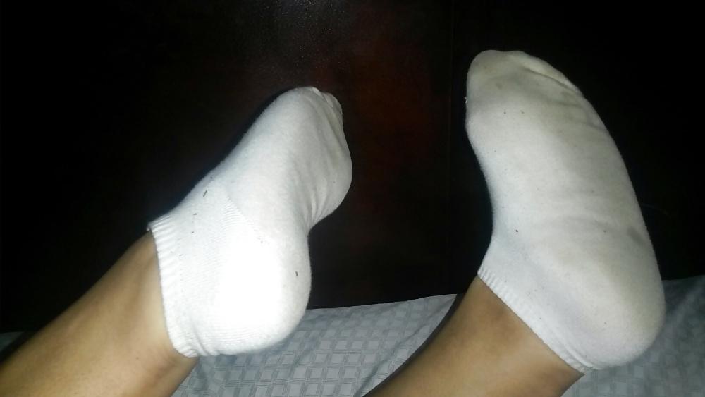 23P Latina friend stinky socks and pussy
