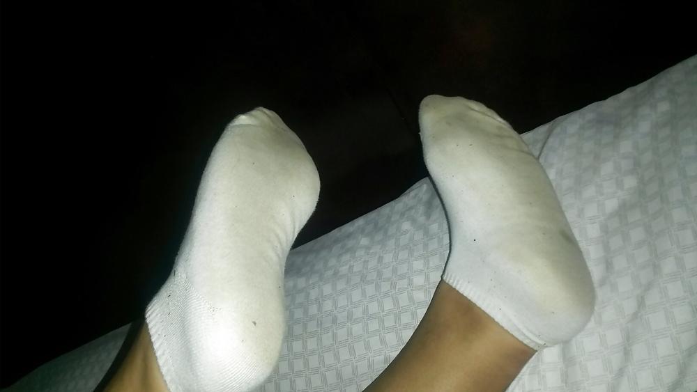 23P Latina friend stinky socks and pussy