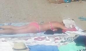 25P Spy sexy teens ass summer beach romanian
