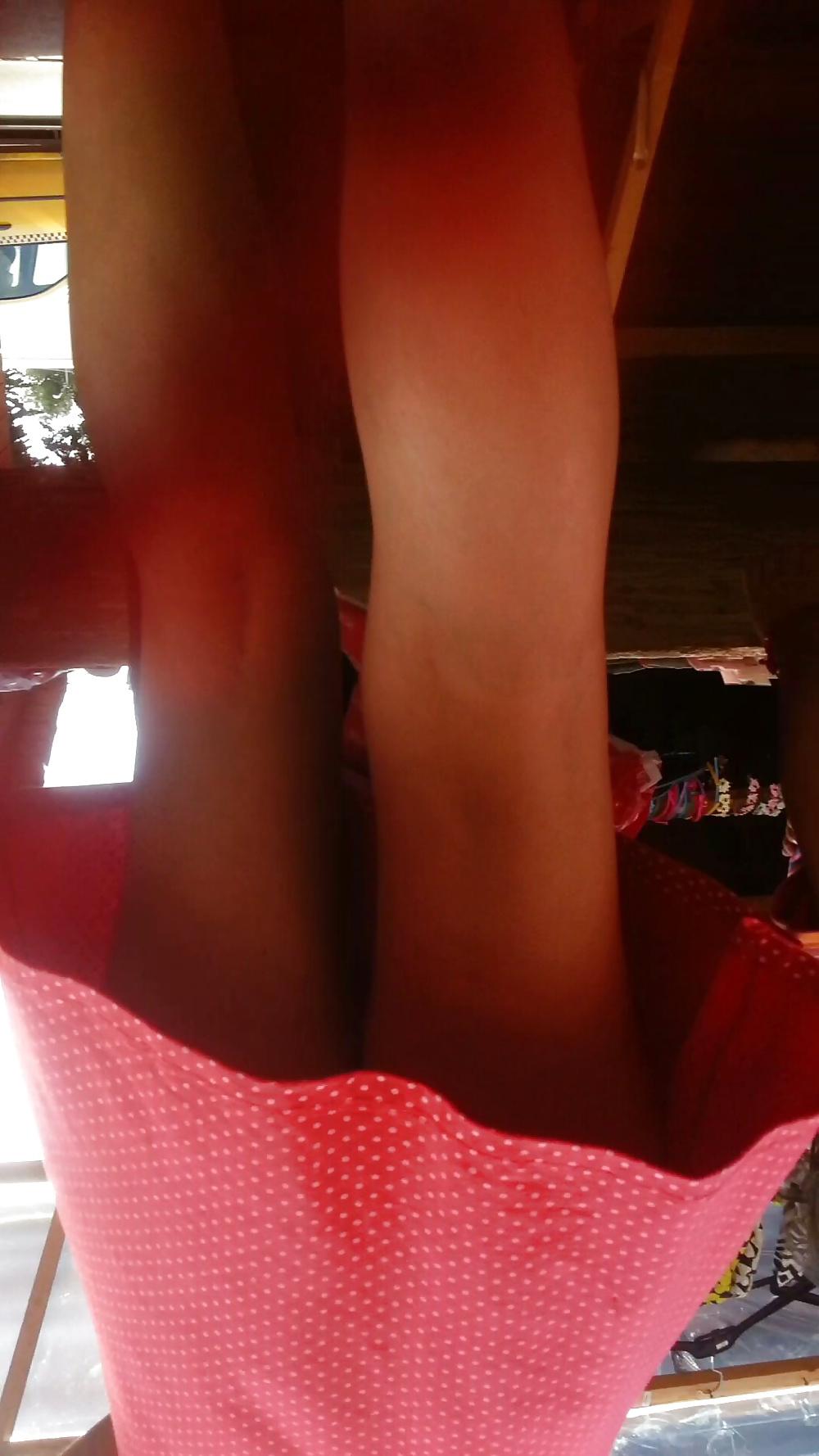 7P Spy sexy mature skirt romanian