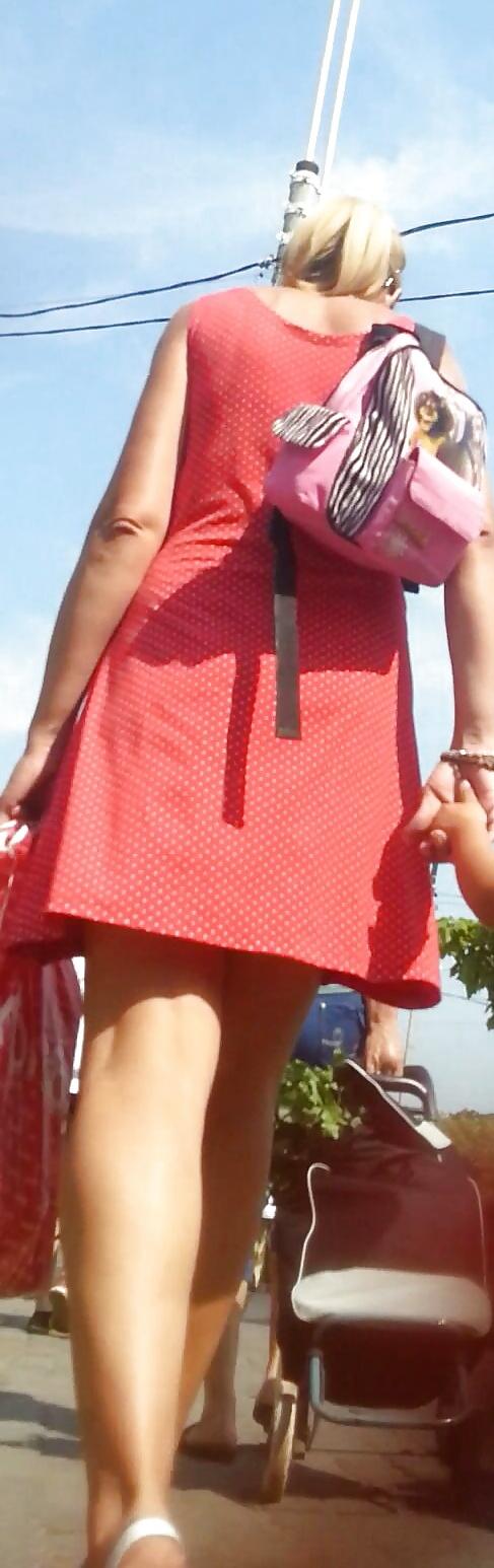 7P Spy sexy mature skirt romanian