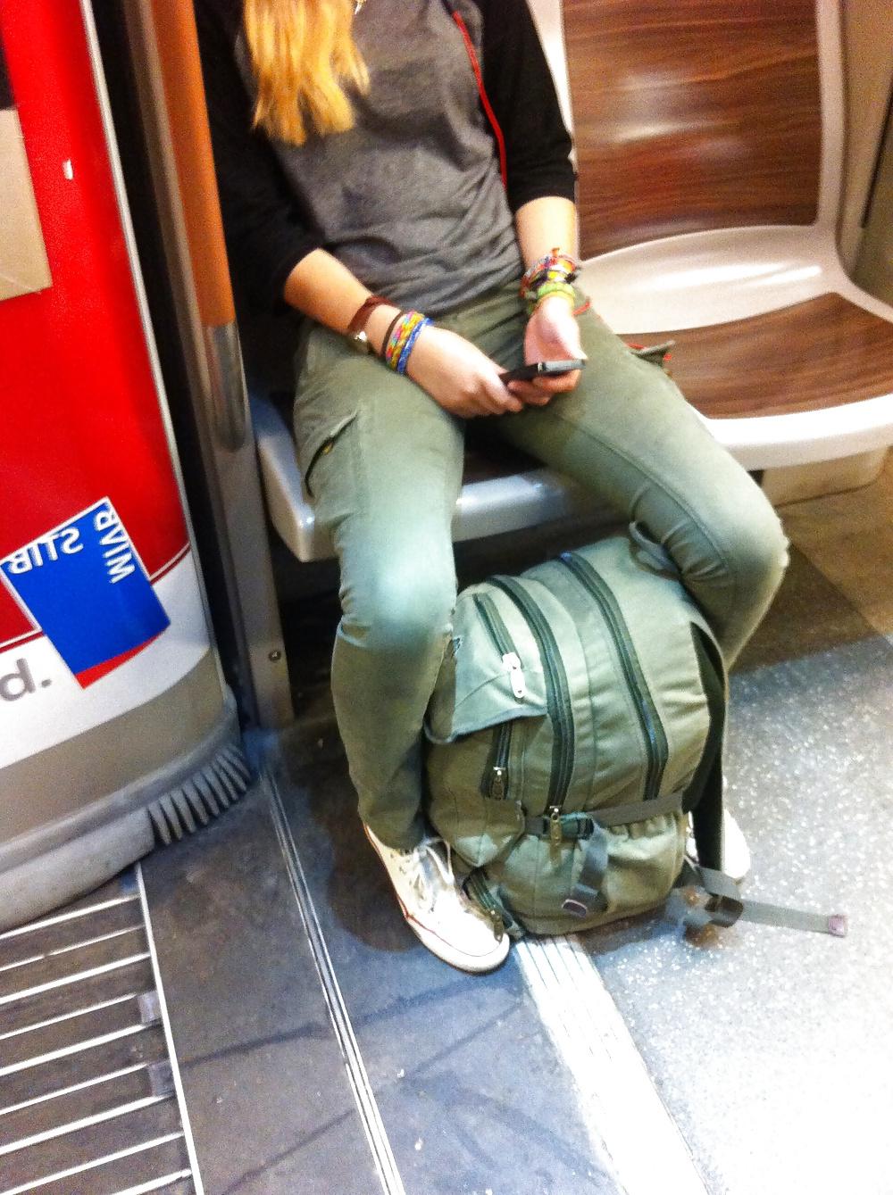 11P Hot blonde girl in the metro