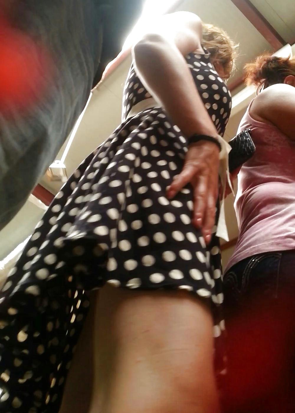 5P Spy sexy mature skirt romanian