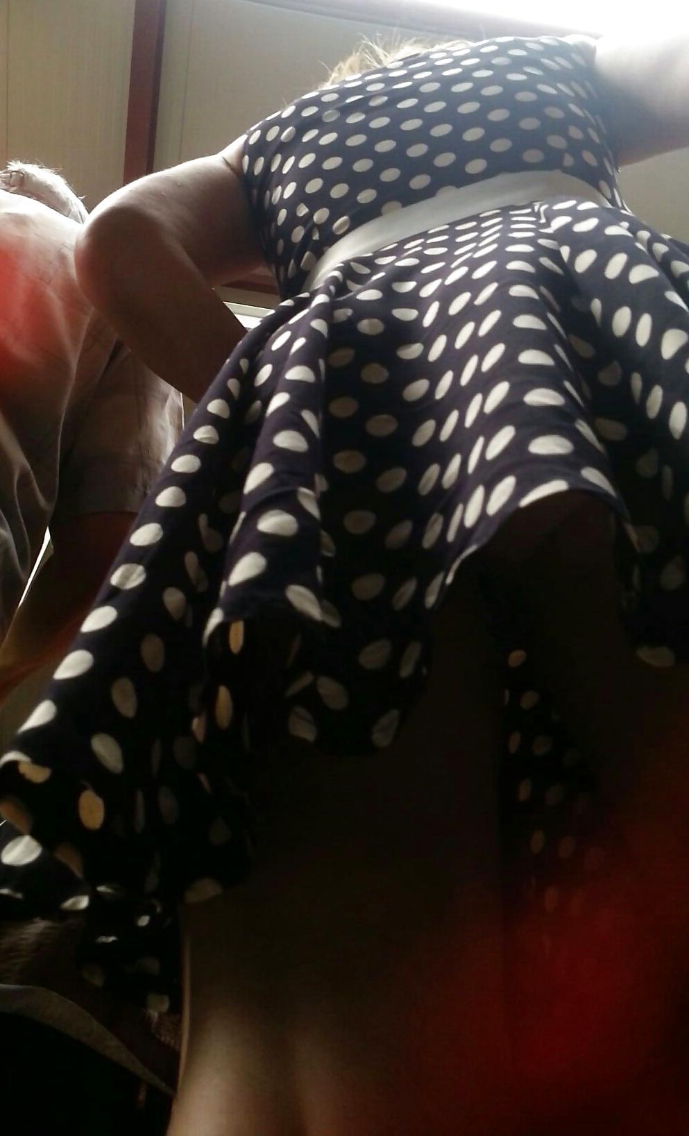 5P Spy sexy mature skirt romanian