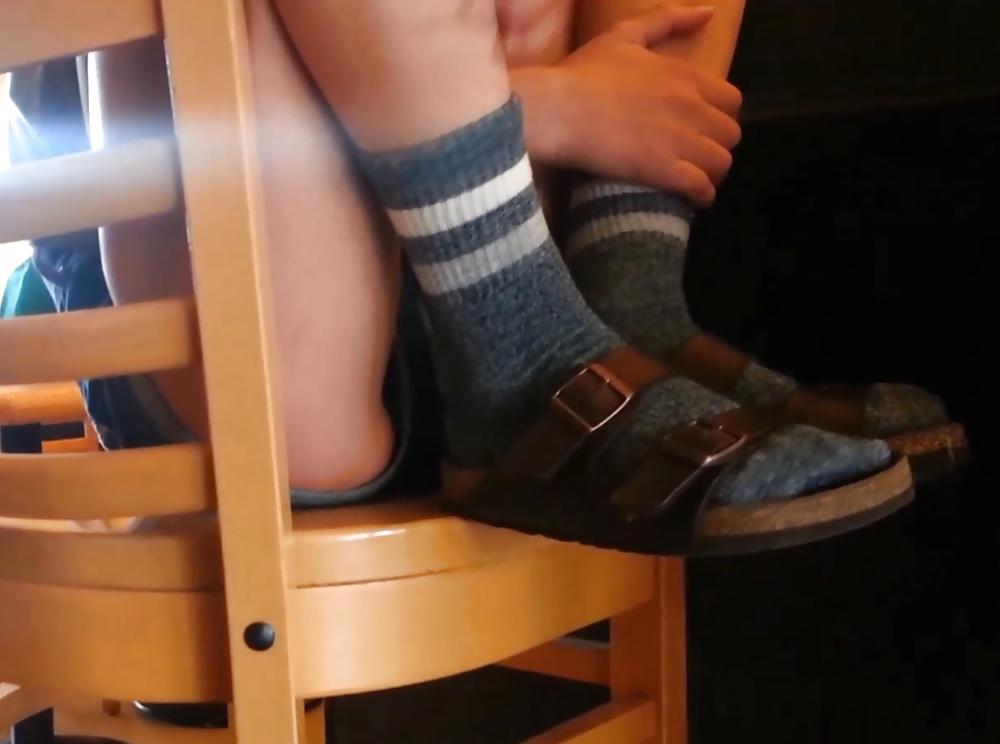 8P Tight ass in jean shorts