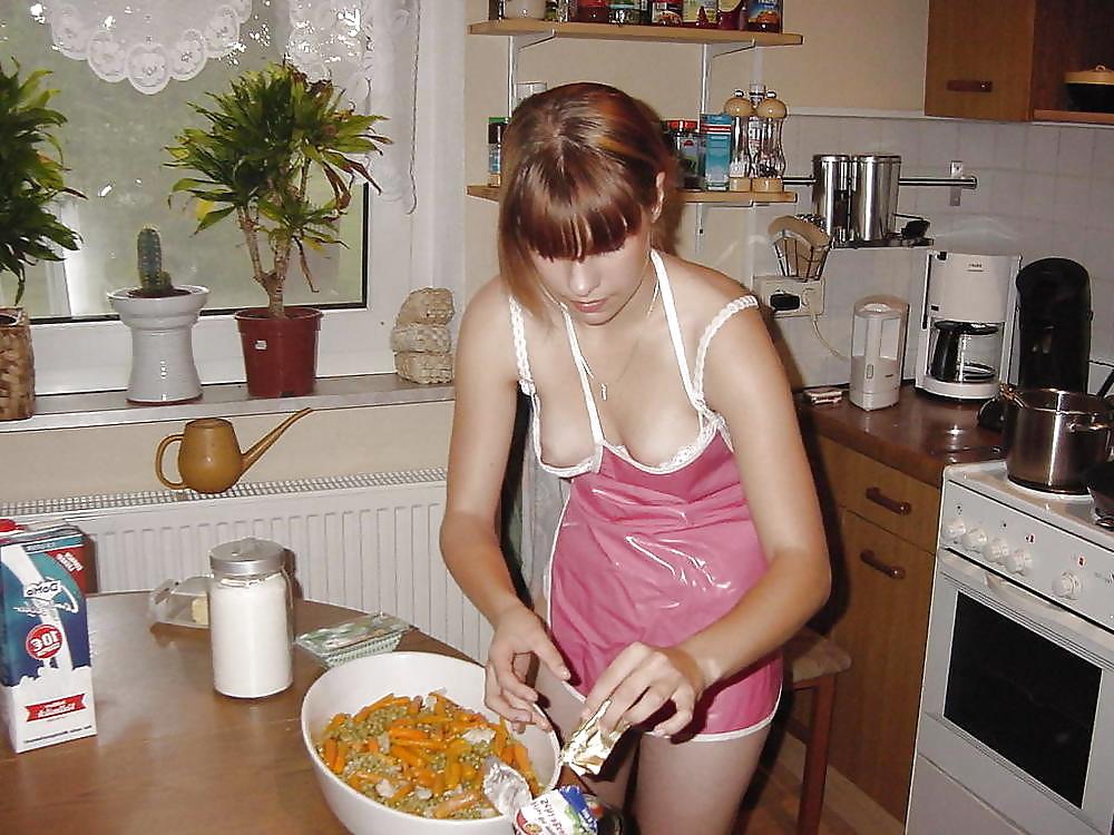 12P Your Wife Alone at Home in Apron