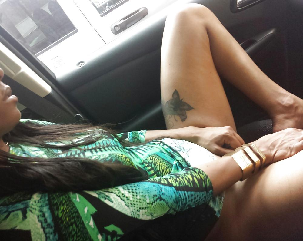 19P Wife upskirt no panties after party
