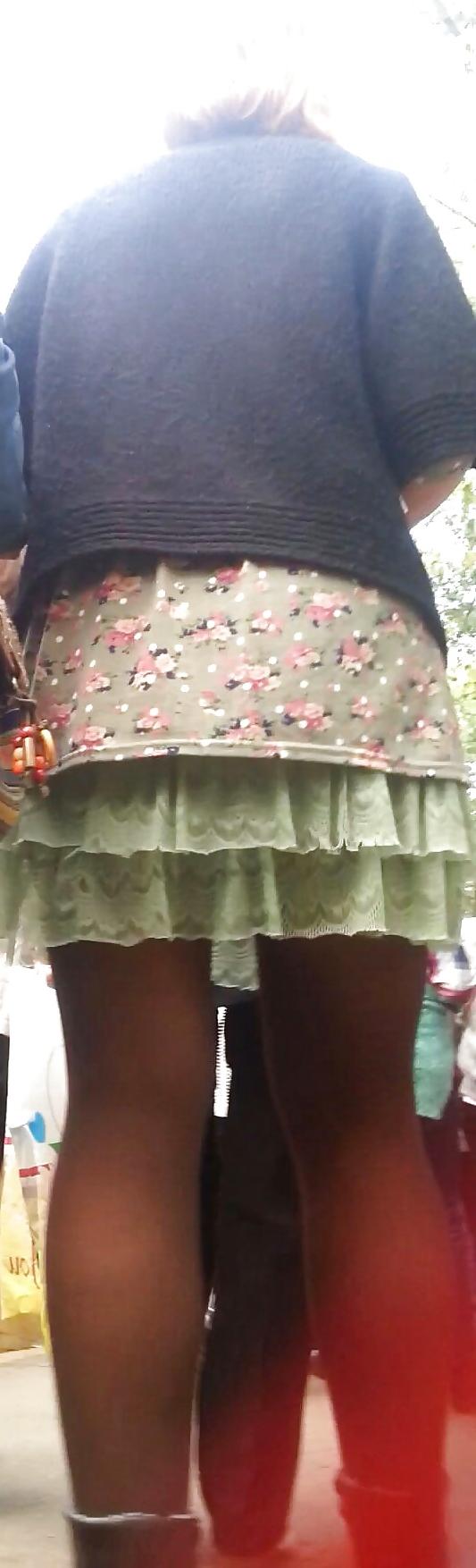 9P Spy sexy teens skirt and nylon romanian