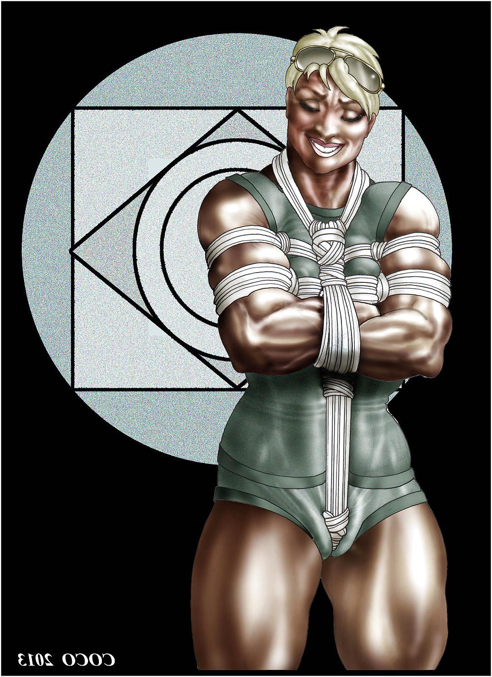 17P Female Bodybuilders in Bondage