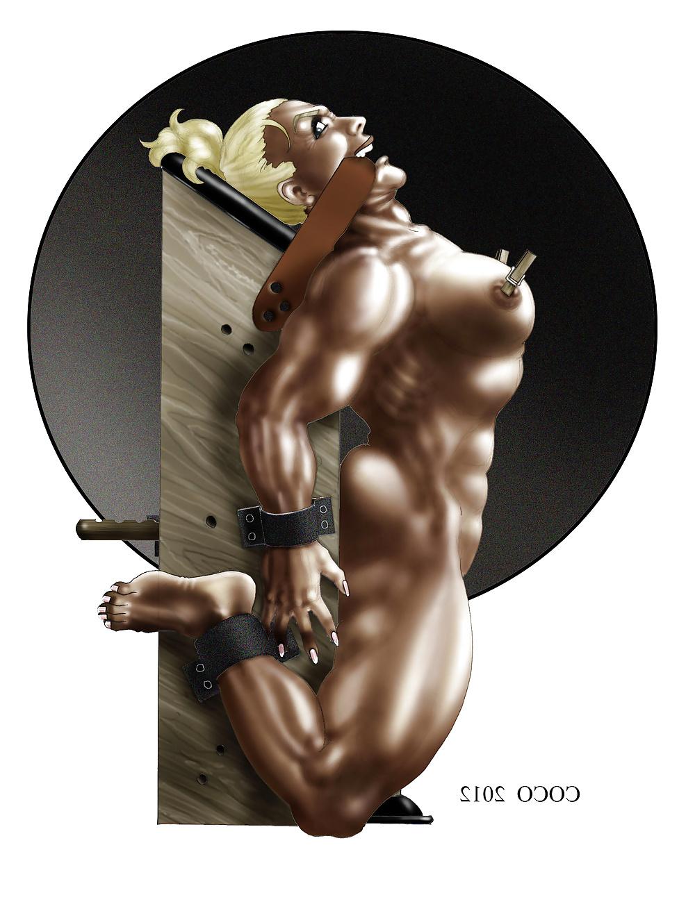 17P Female Bodybuilders in Bondage