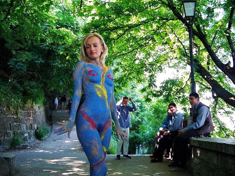 11P Erotic nude body  paint