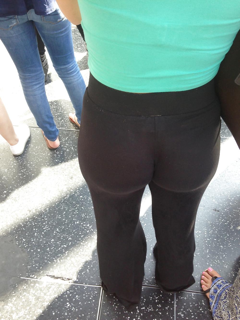 9P See thru sheer black pants amazing ass