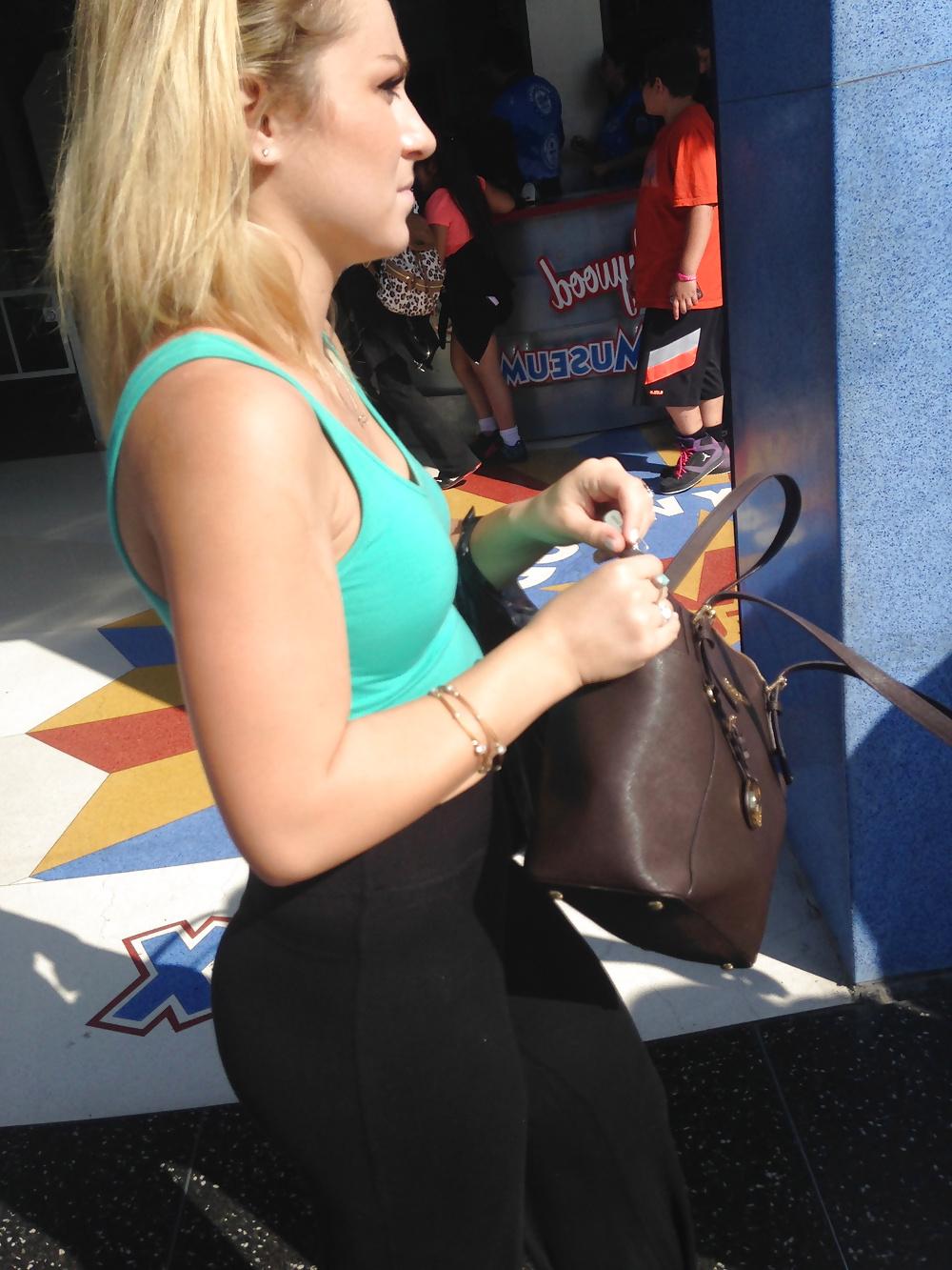 9P See thru sheer black pants amazing ass