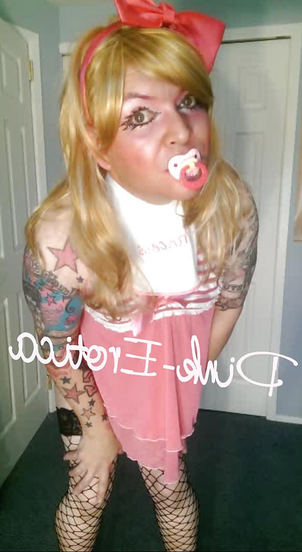 25P Pink-Erotica Cross Dresser Pink Baby Doll