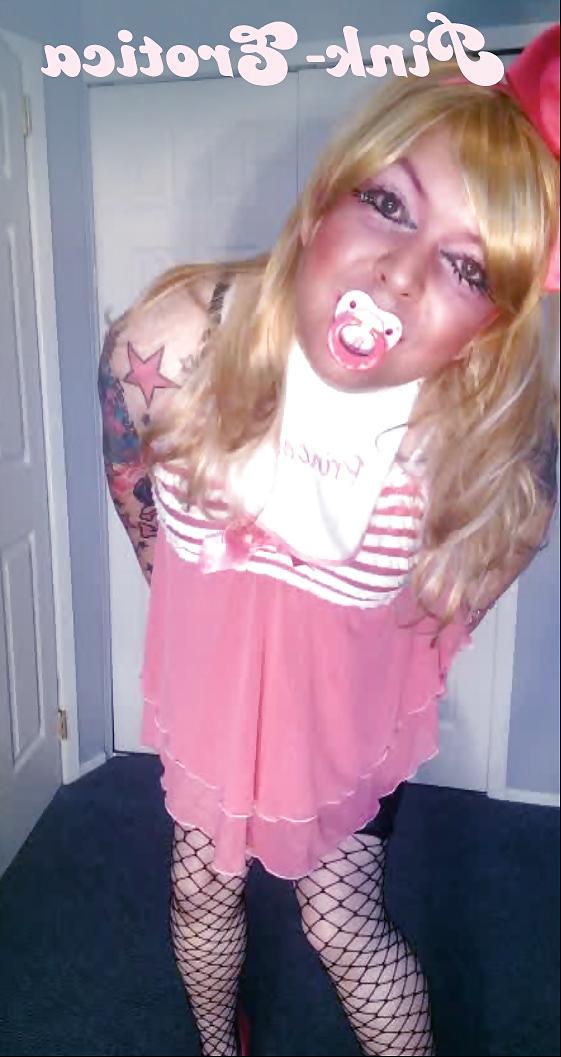 25P Pink-Erotica Cross Dresser Pink Baby Doll