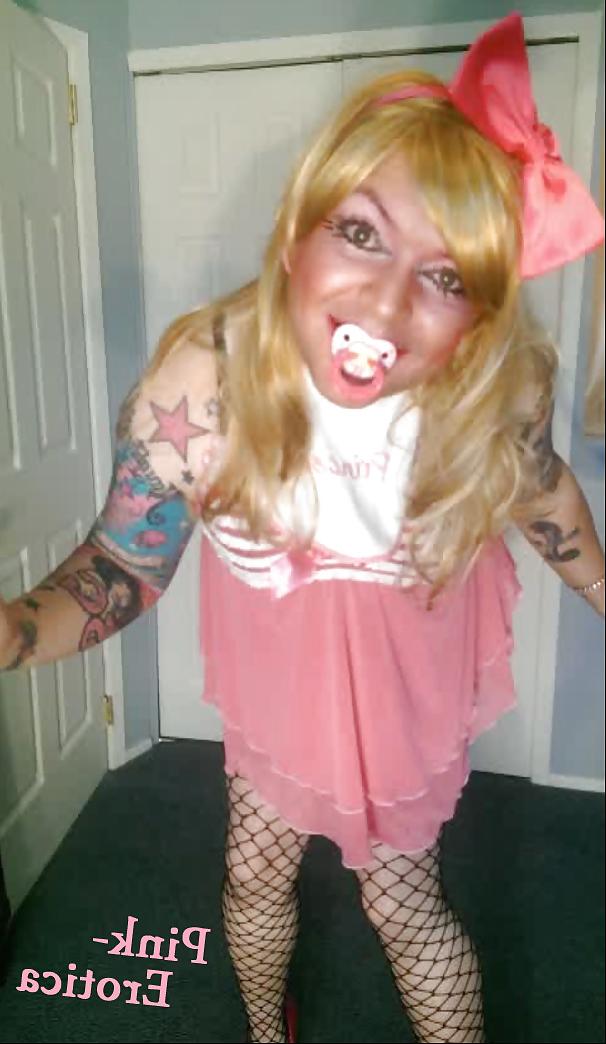 25P Pink-Erotica Cross Dresser Pink Baby Doll