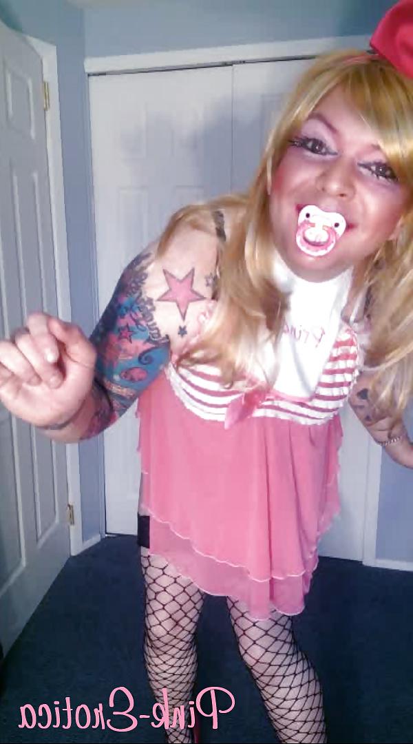 25P Pink-Erotica Cross Dresser Pink Baby Doll
