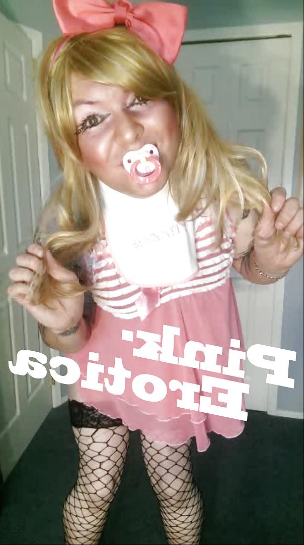 25P Pink-Erotica Cross Dresser Pink Baby Doll